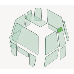 SEITENSCHEIBE LINKS OBEN passend fuer KOMATSU PC210-5