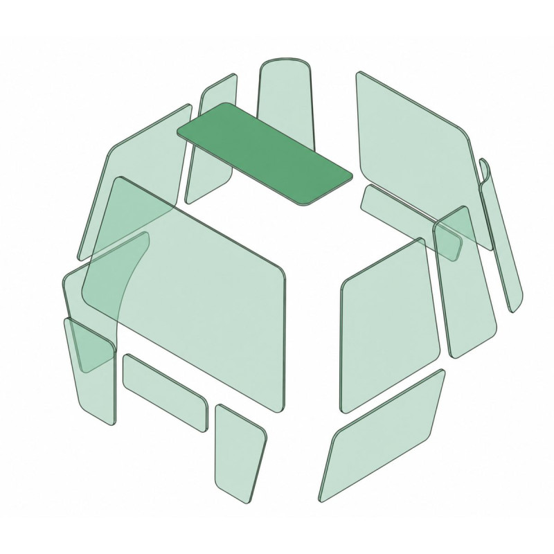DACHSCHEIBE passend fuer VOLVO EC27C