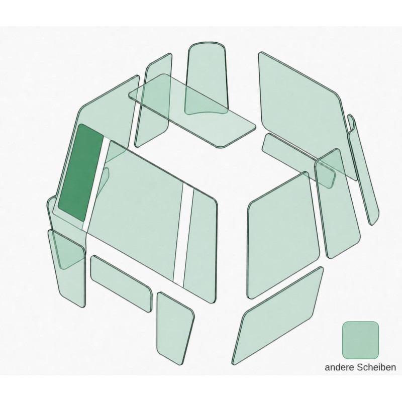 FRONTSCHEIBE RECHTS passend fuer VOLVO SD190DX