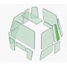 SEITENSCHEIBE LINKS HINTEN passend fuer CATERPILLAR 771D