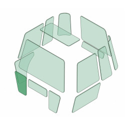 FRONTSCHEIBE UNTEN RECHTS passend fuer CATERPILLAR 420F2