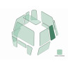 SEITENSCHEIBE LINKS/RECHTS HINTEN passend fuer CATERPILLAR IT62G