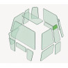SEITENSCHEIBE LINKS OBEN passend fuer CATERPILLAR 930G