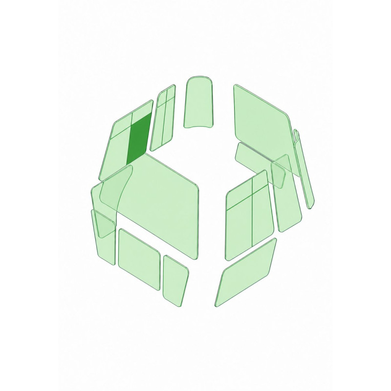 SEITENSCHEIBE RECHTS HINTEN passend fuer CATERPILLAR 926M