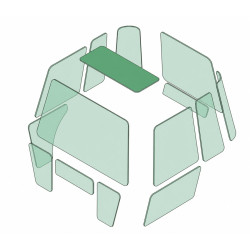 DACHSCHEIBE passend fuer CATERPILLAR TH103